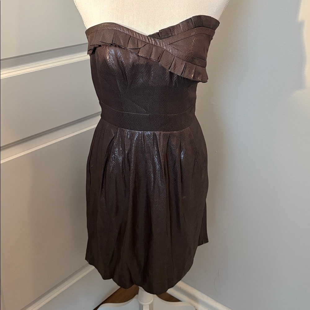 Laila Strapless Dress size 4 matallic